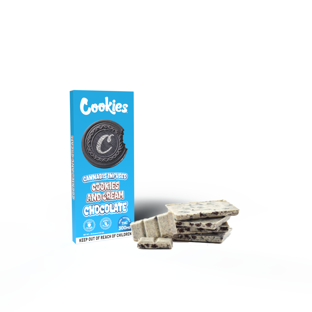 Cookies - Delta 9 Chocolate Bar 300mg - Cookies & Cream - 10ct Pop Box