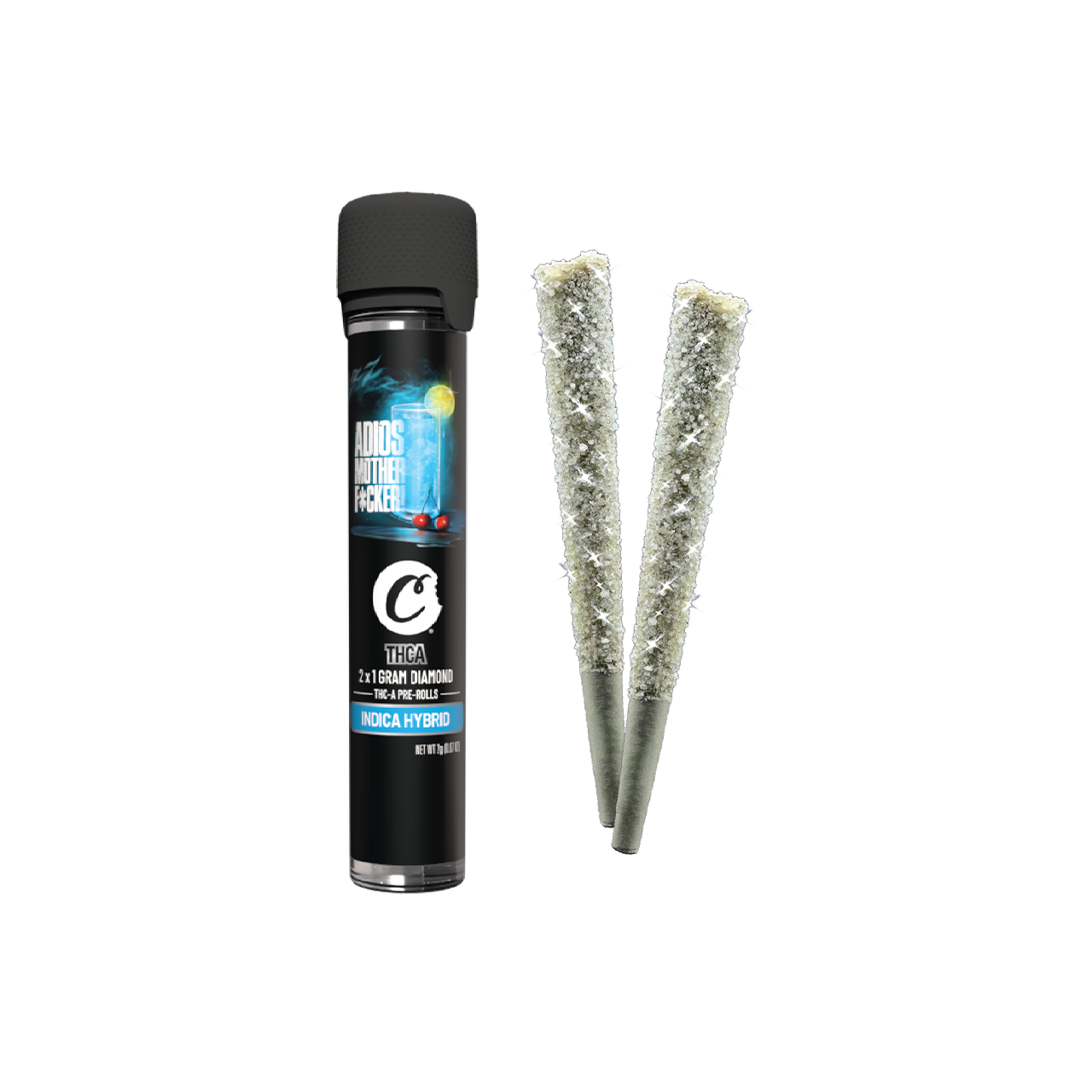 Cookies - THCA Pre-Roll w/ Diamonds 1g 2 Pack - Adios MF - 10ct Pop Box