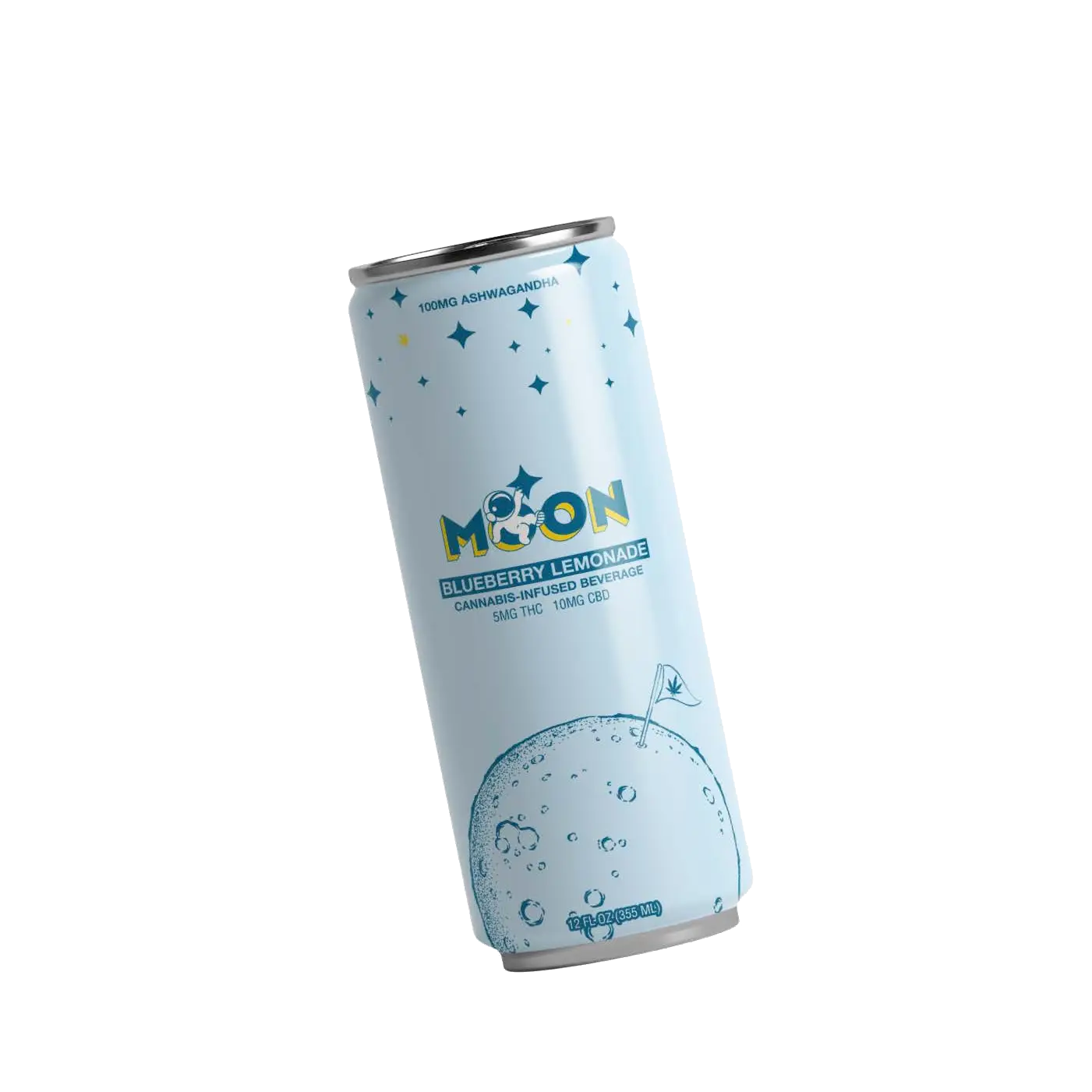 Moon - D9/CBD Infused Beverage 5mg/10mg - Blueberry Lemonade - 24 Pack