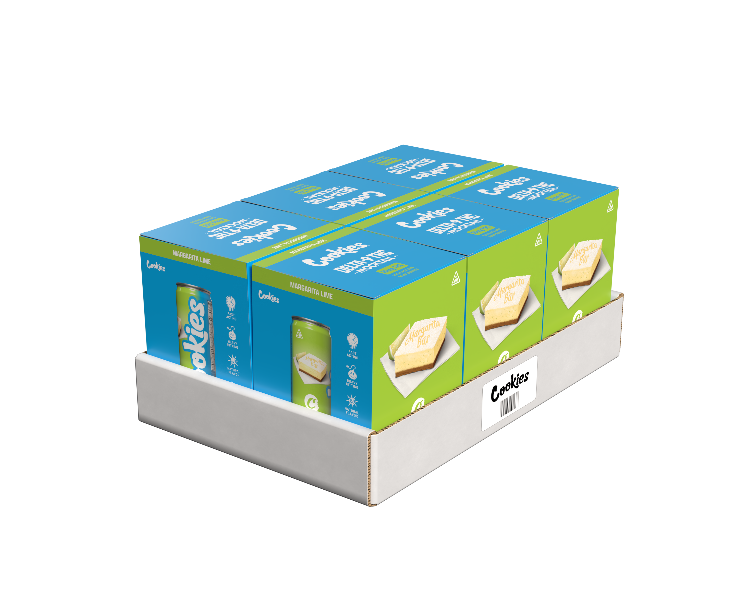 Cookies - Delta 9/THC Mocktail Can 10mg - Margarita Bar - 24 Pack