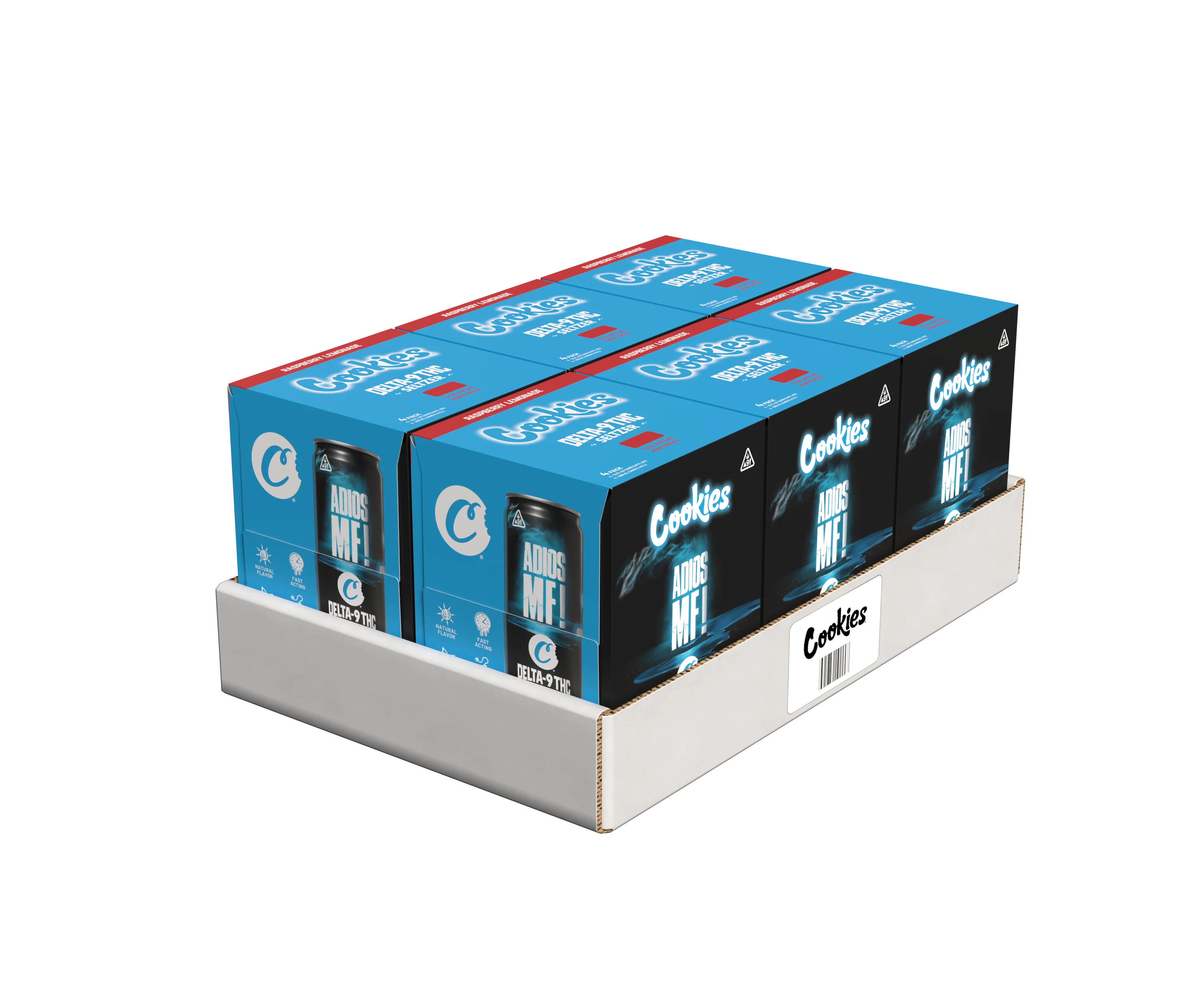 Cookies - Delta 9/THC Mocktail Can 10mg - Adios MF - 24 Pack