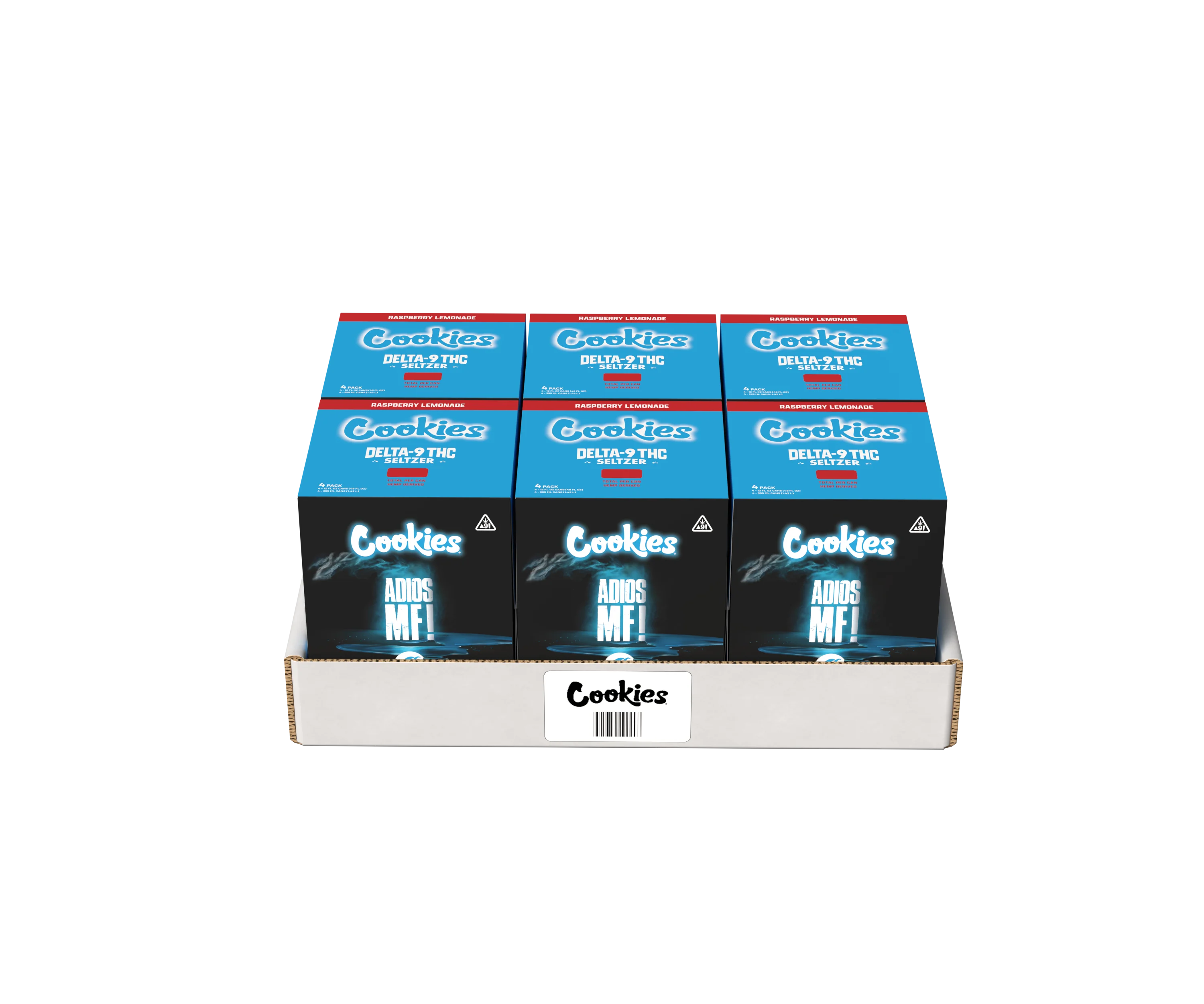 Cookies - Delta 9/THC Mocktail Can 10mg - Adios MF - 24 Pack