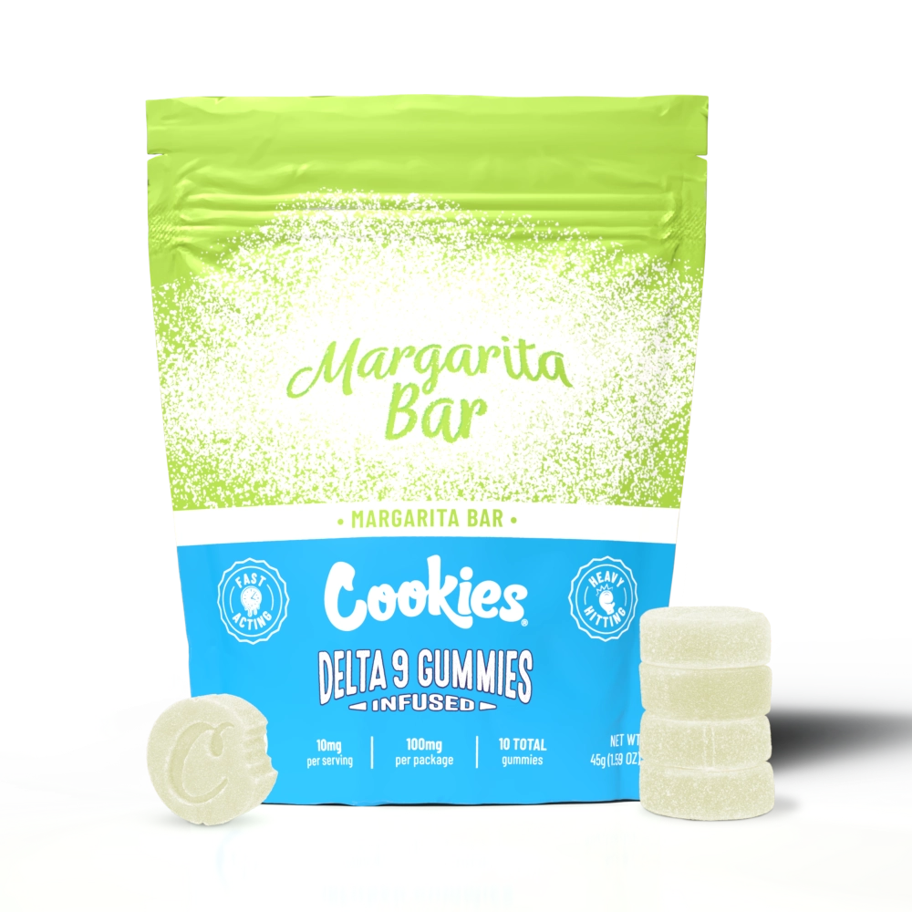 Cookies - Delta 9 Gummy 10mg - Margarita Bar - 10ct Bag - 10ct Pop Box