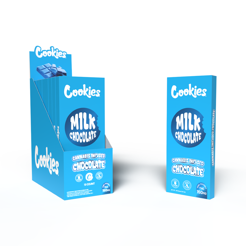 Cookies - Delta 9 Milk Chocolate Bar 150mg - Blue 10ct Pop Box