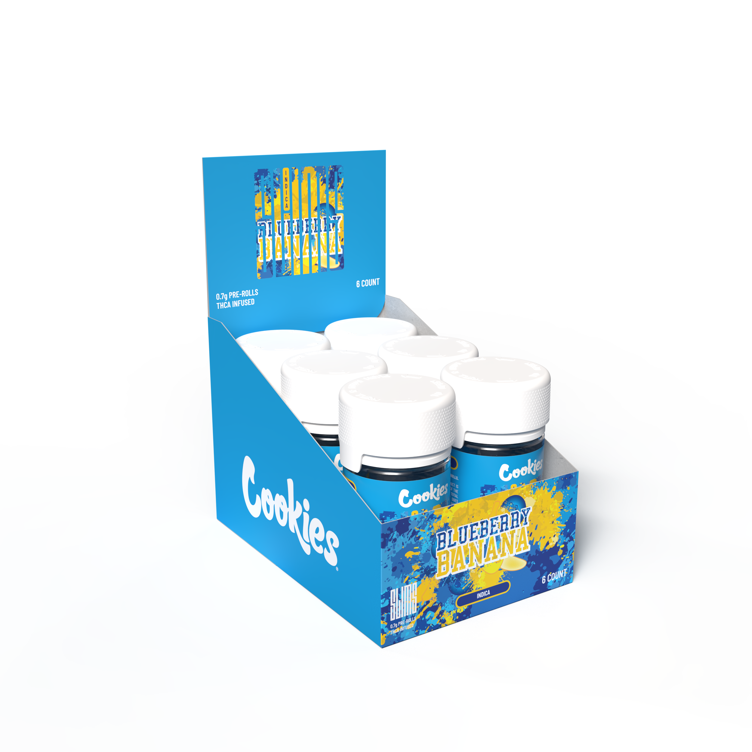 Cookies - THCA Infused Pre-Roll 0.7g - Blueberry Banana - 5ct Jar - 6ct Pop Box