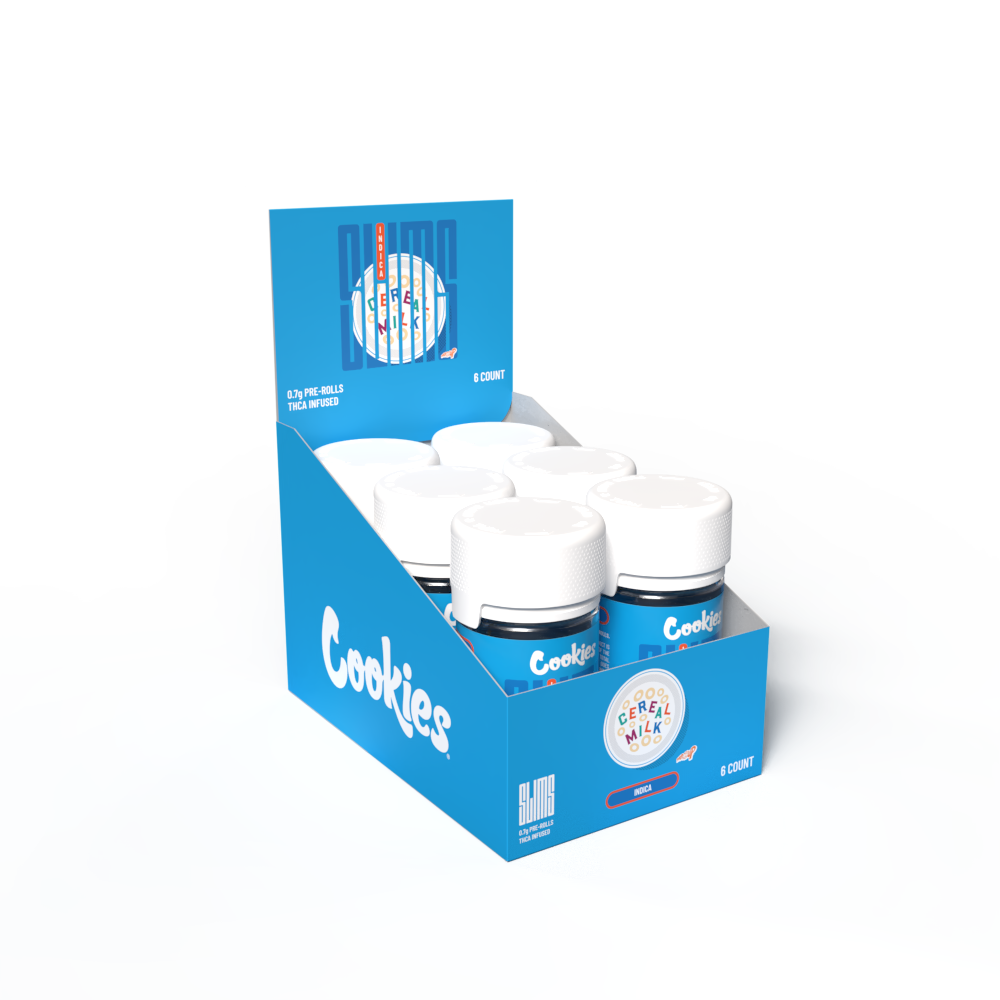 Cookies - THCA Infused Pre-Roll 0.7g - Cereal Milk - 5ct Jar - 6ct Pop Box