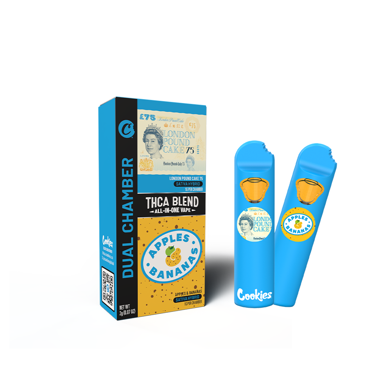 LPC75 & Apples & Bananas Dual Chamber Vape 10ct Pop Box