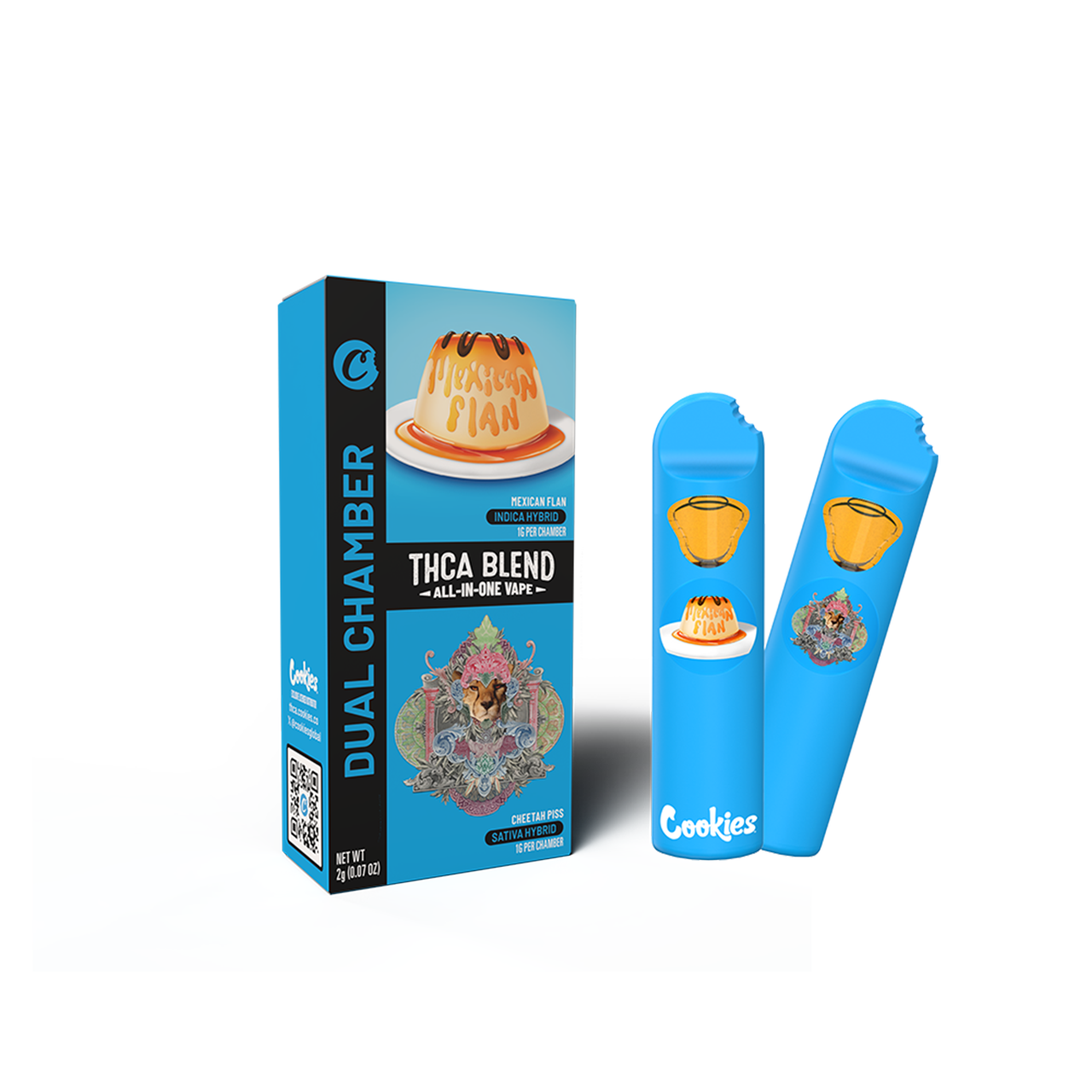 Mexican Flan & Cheetah Piss Dual Chamber Vape 10ct Pop Box