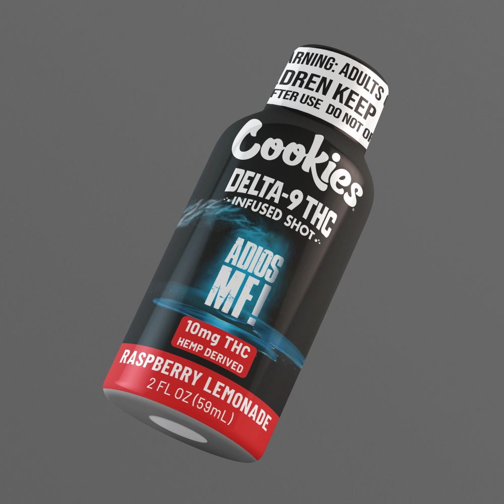 Cookies - D9/THC Infused Shot 10mg - Adios MF - 12 Pack