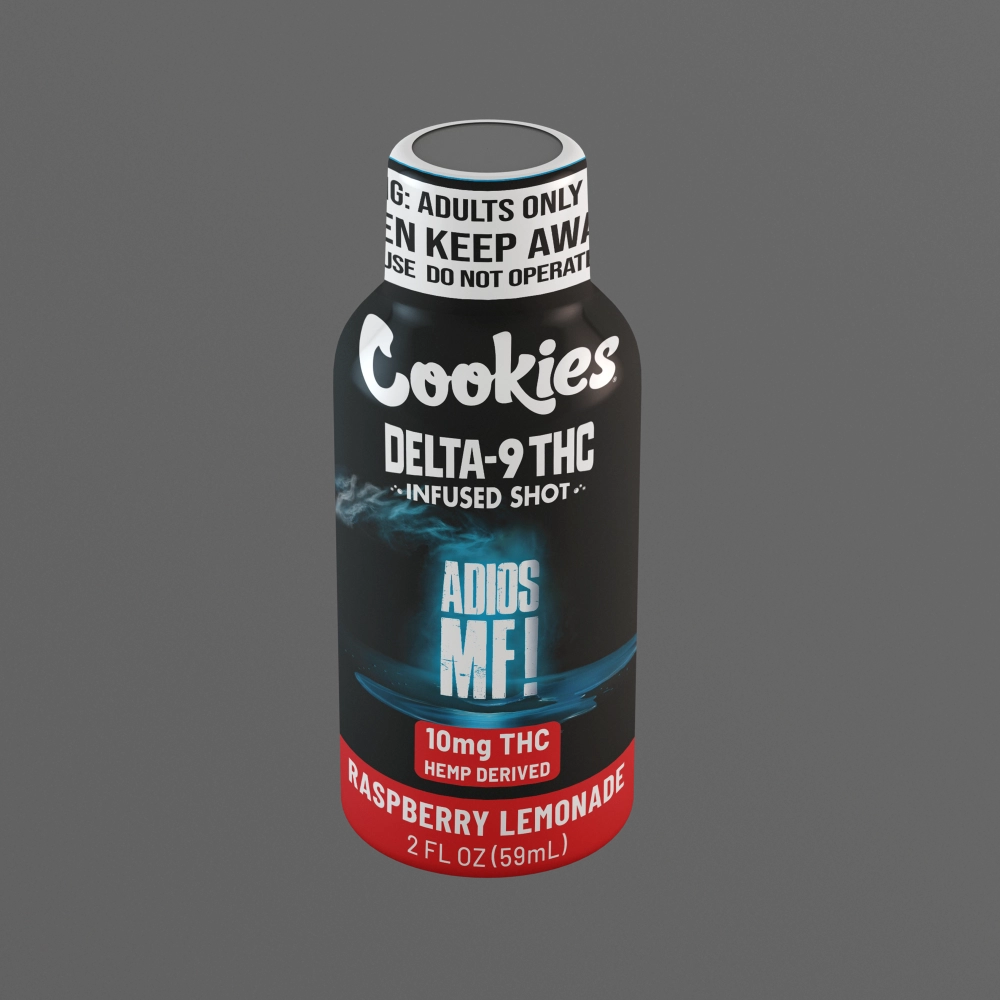 Cookies - D9/THC Infused Shot 10mg - Adios MF - 12 Pack