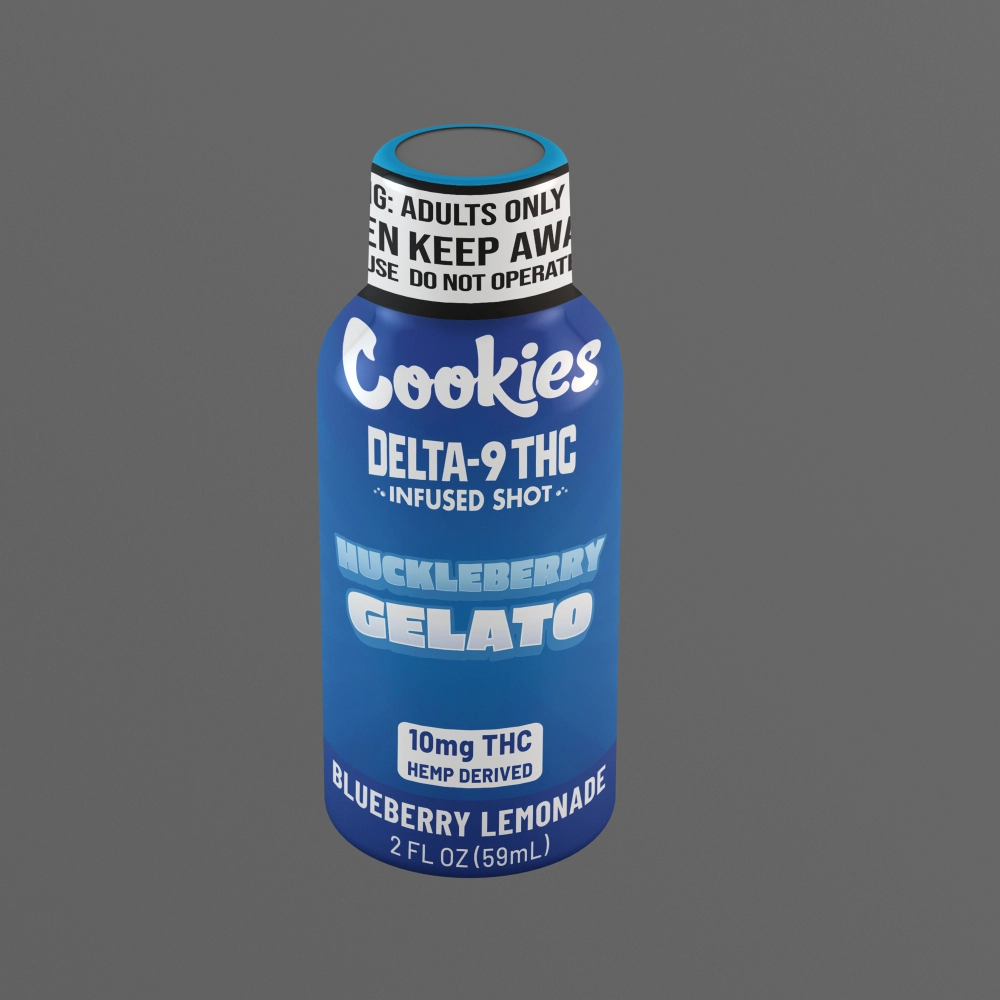 Cookies - D9/THC Infused Shot 10mg - Huckleberry Gelato - 12 Pack