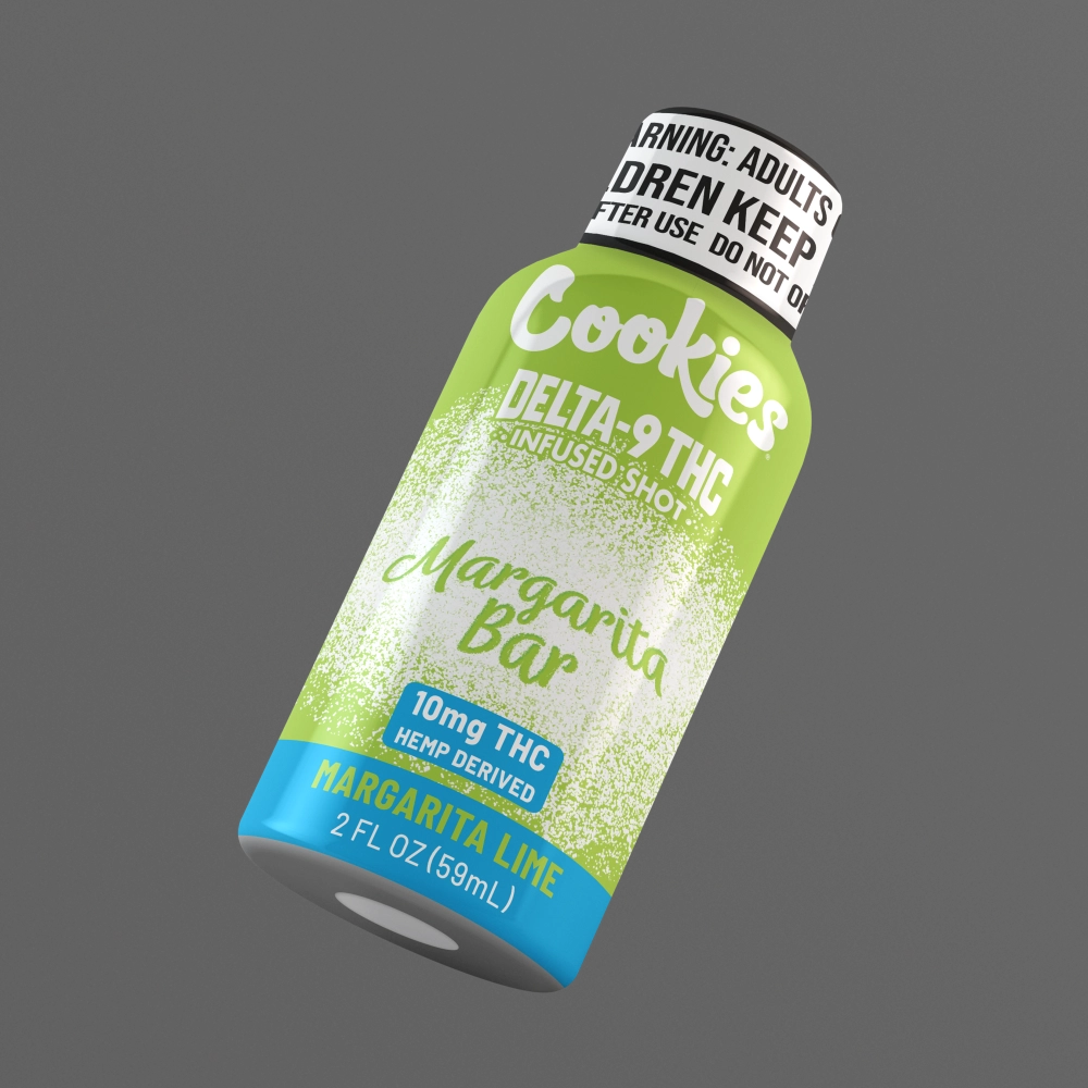 Cookies - D9/THC Infused Shot 10mg - Margarita Bar - 12 Pack