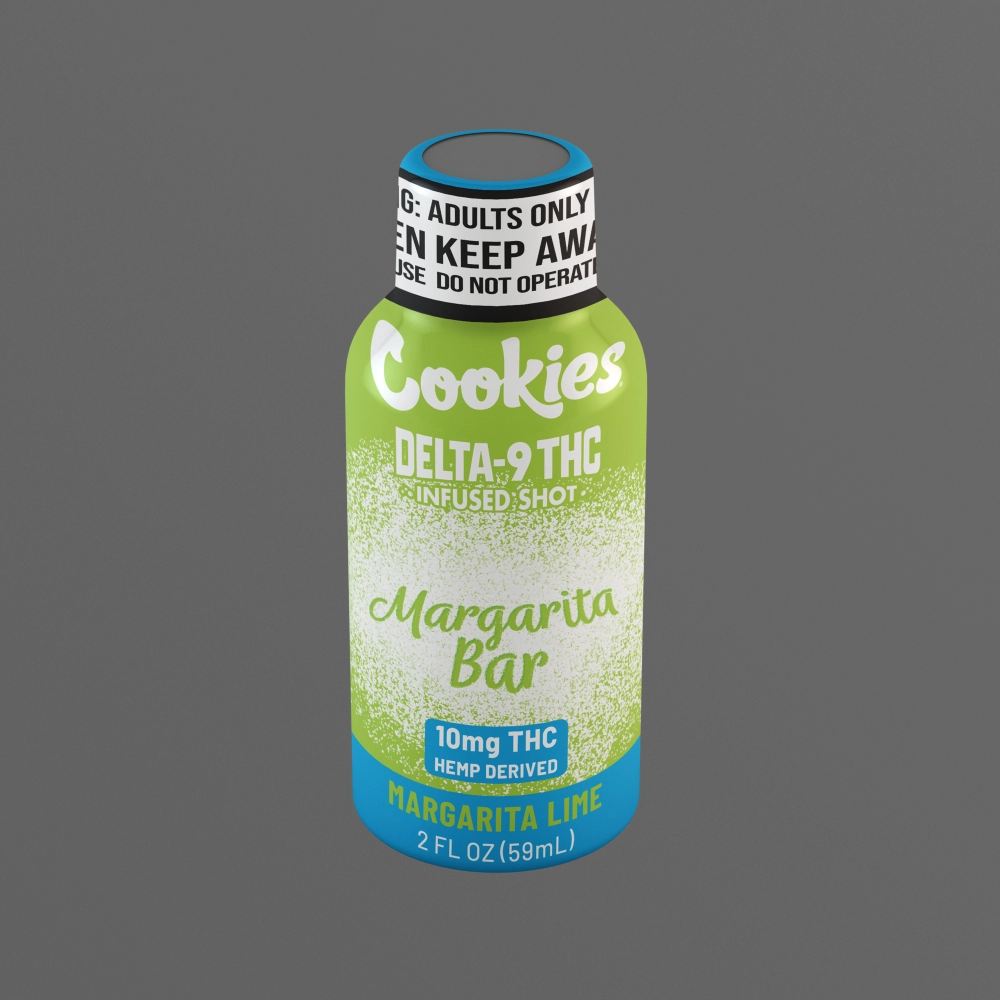 Cookies - D9/THC Infused Shot 10mg - Margarita Bar - 12 Pack