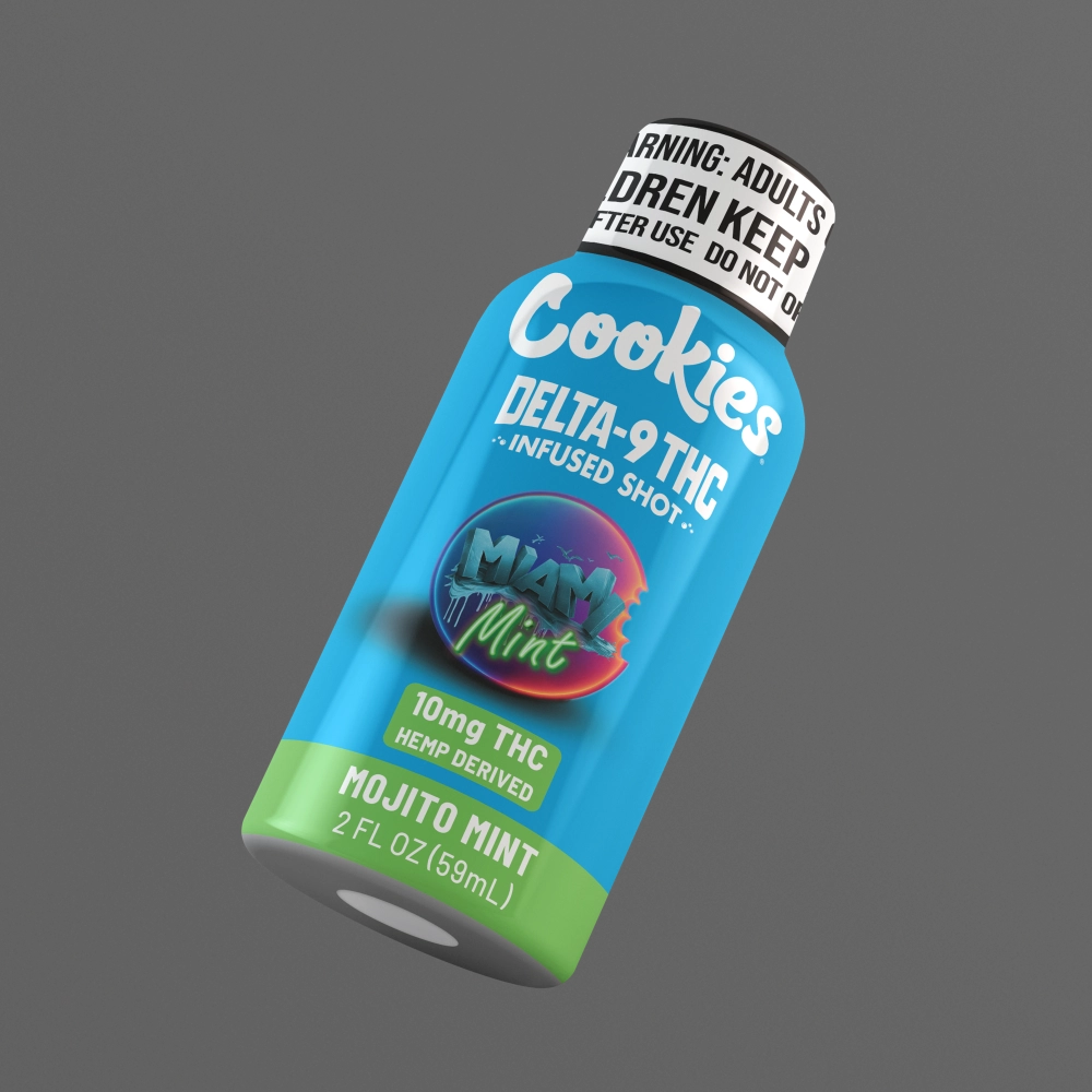 Cookies - D9/THC Infused Shot 10mg - Miami Mint - 12 Pack