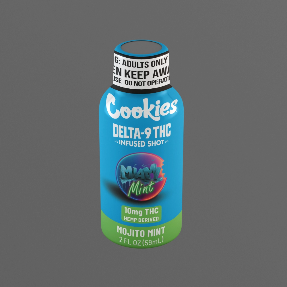 Cookies - D9/THC Infused Shot 10mg - Miami Mint - 12 Pack