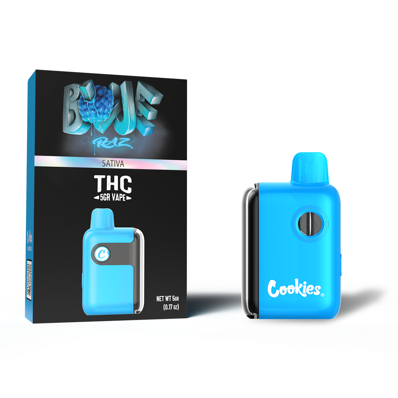 Cookies - THCA Disposable 5g - Blue Razz - 5ct Pop Box