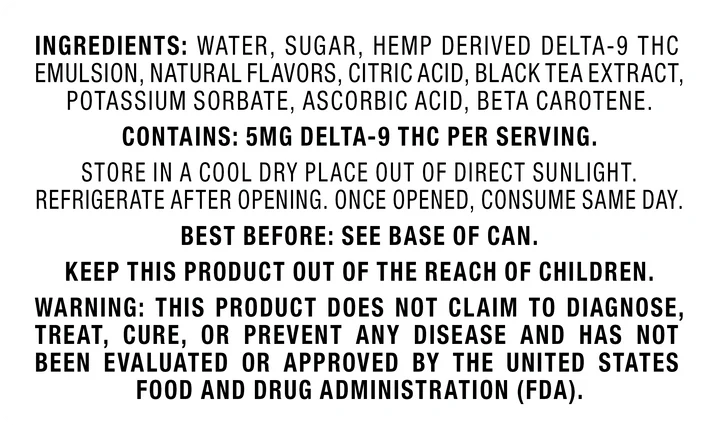 Cookies - Delta 9/THC Seltzer Can 10mg - California Peach Iced Tea - 24 Pack