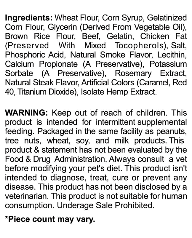 Cookies - CBD Pet Treat 16oz 200mg - Soft Chew - Bacon Bites