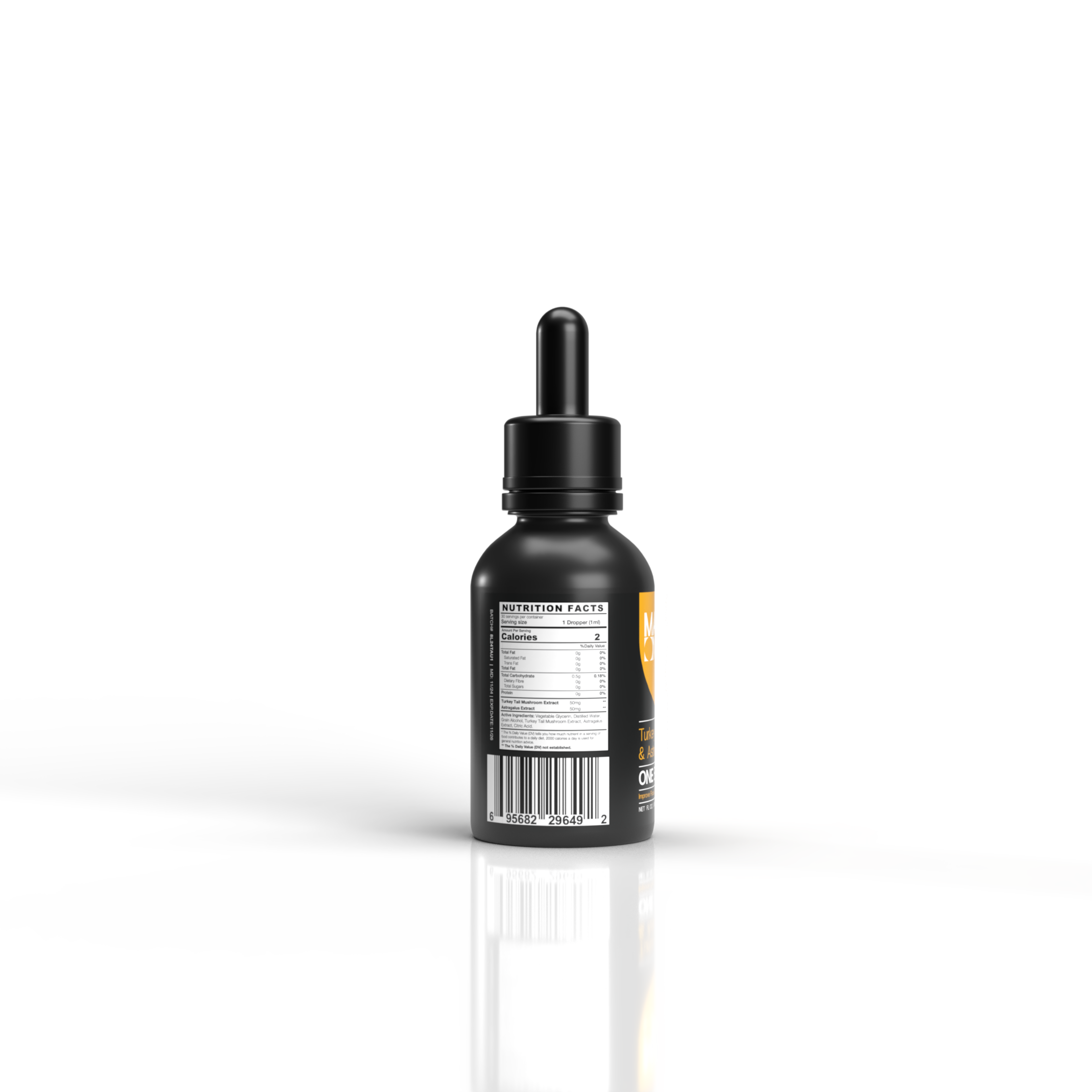 Marley One - Turkey Tail & Astragalus Mushroom Tincture 30ml - One Body - 6ct Pop Box