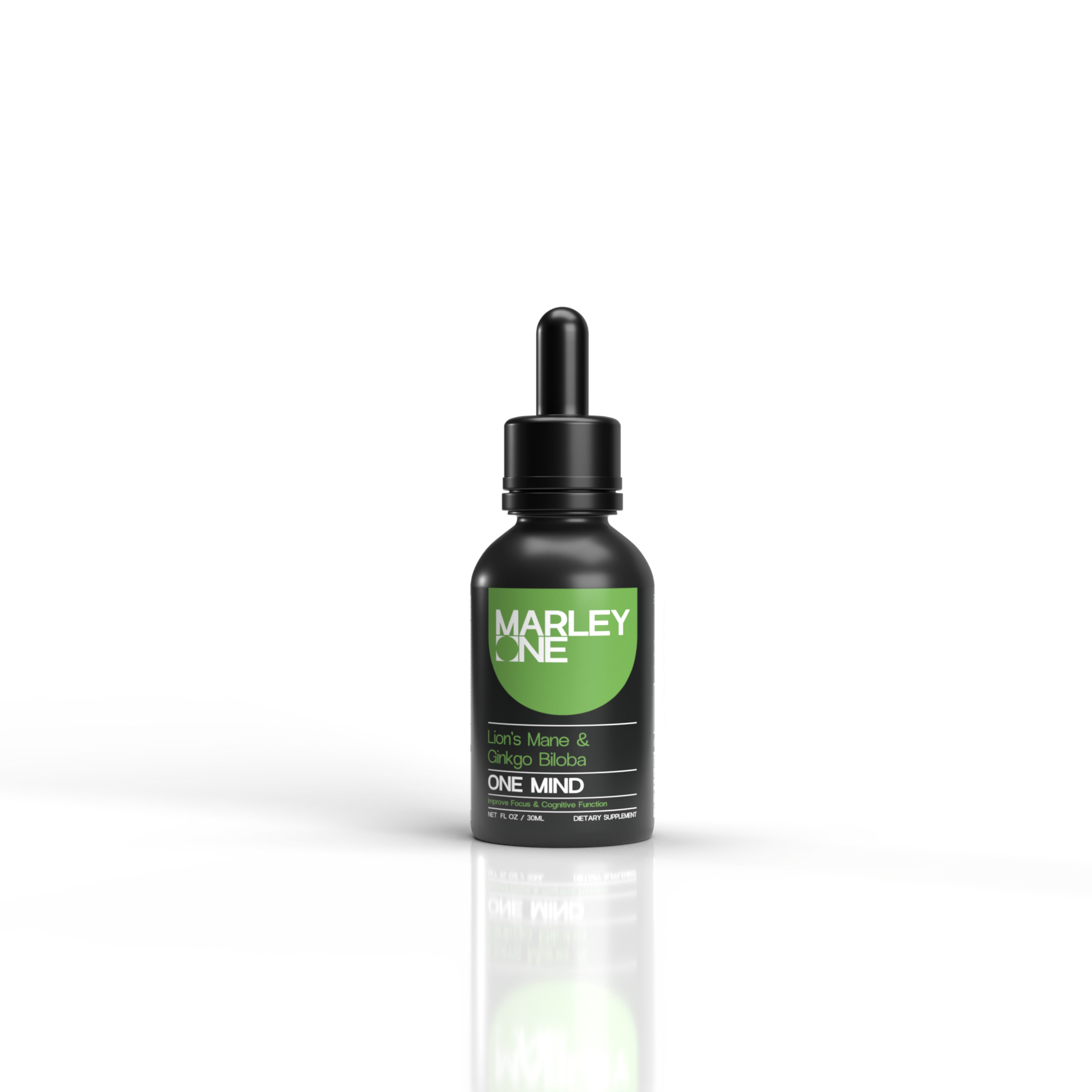 Marley One - Lions Mane & Ginkgo Biloba Mushroom Tincture 30ml - One Mind - 6ct Pop Box