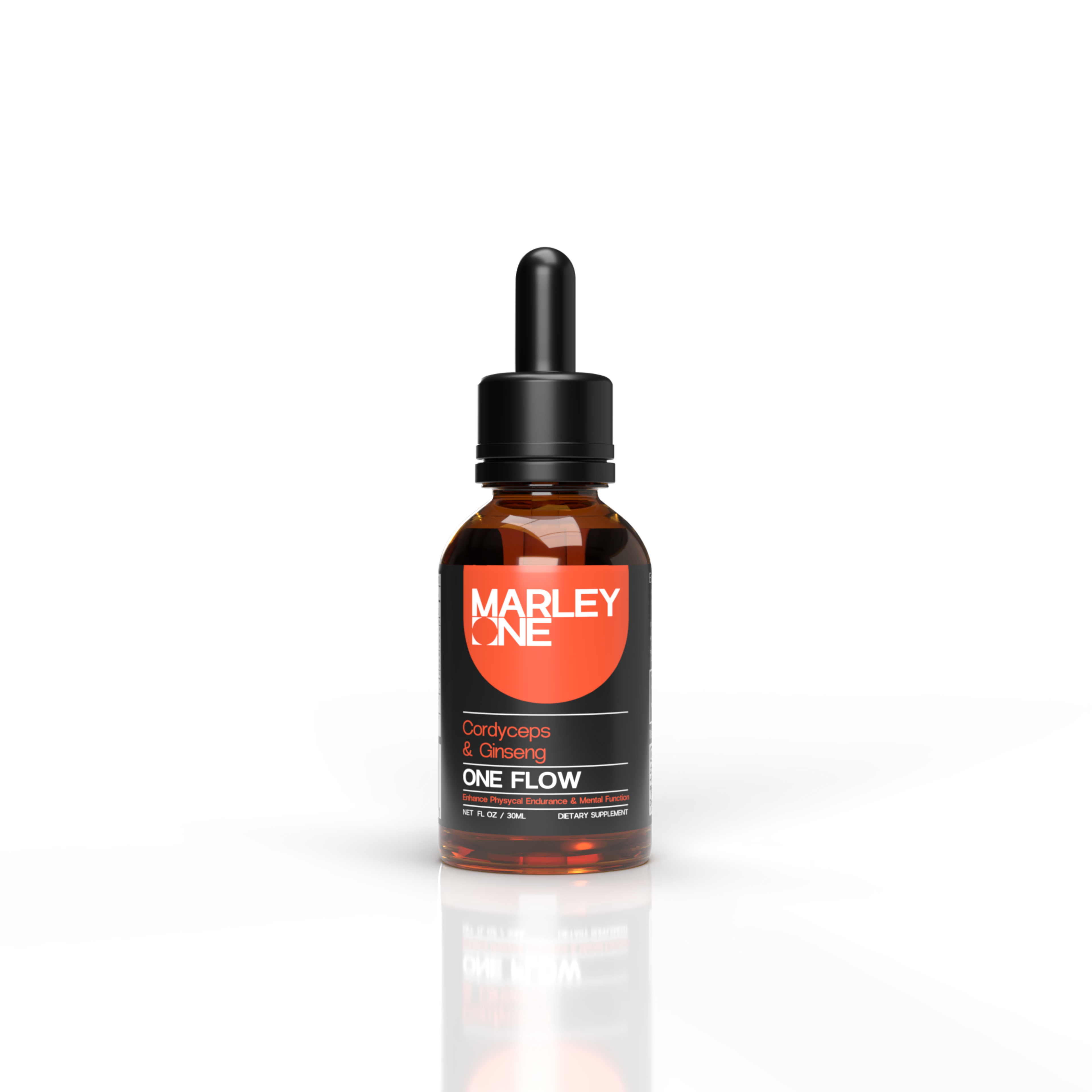 Marley One - Cordyceps & Ginseng Mushroom Tincture 30ml - One Flow - 6ct Pop Box