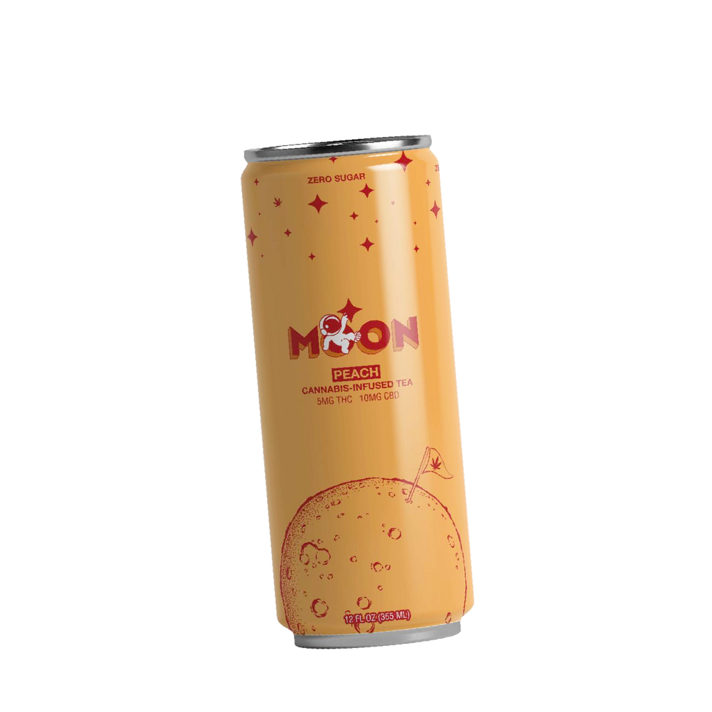 Moon - D9/CBD Infused Beverage 5mg/10mg - Peach Tea - 24 Pack