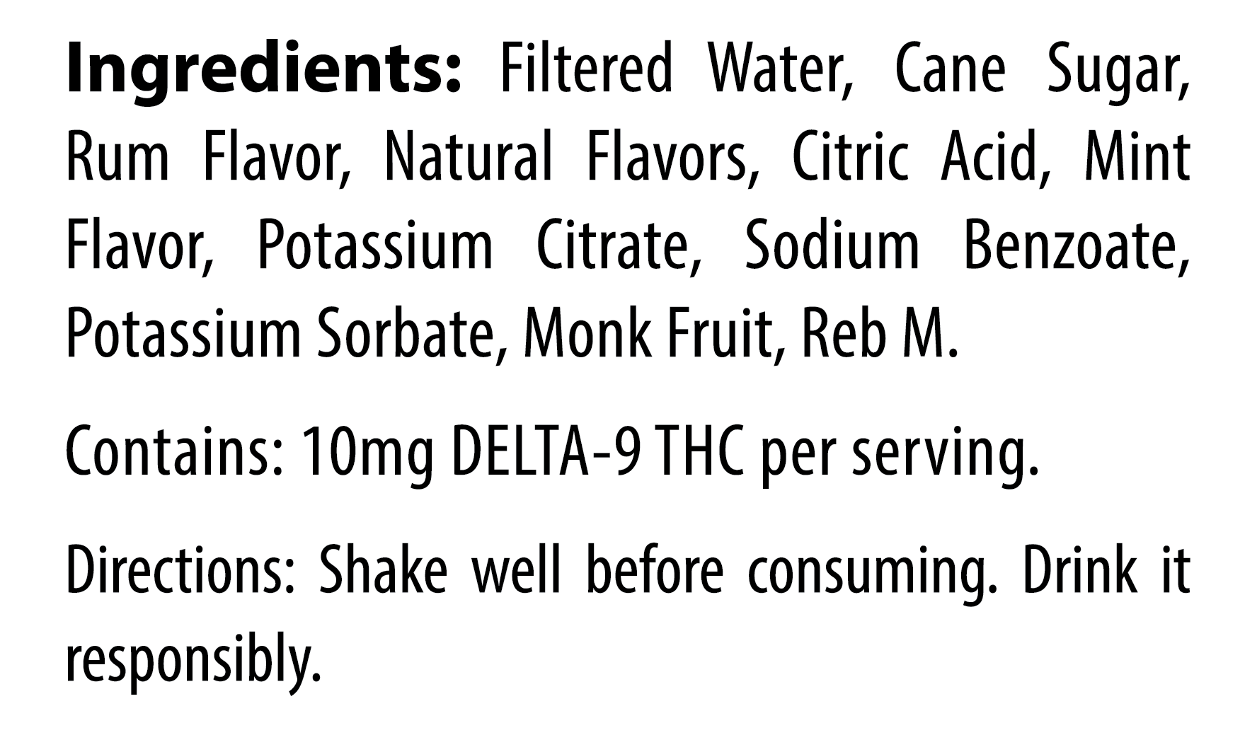 Cookies - D9/THC Infused Shot 10mg - Miami Mint - 12 Pack