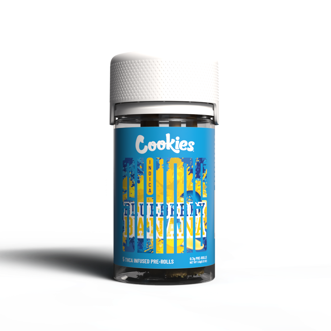 Cookies - THCA Infused Pre-Roll 0.7g - Blueberry Banana - 5ct Jar - 6ct Pop Box