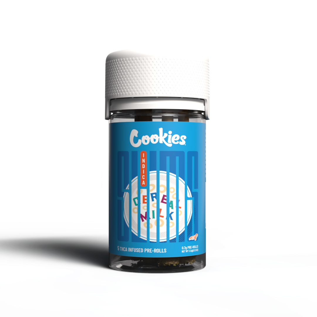 Cookies - THCA Infused Pre-Roll 0.7g - Cereal Milk - 5ct Jar - 6ct Pop Box