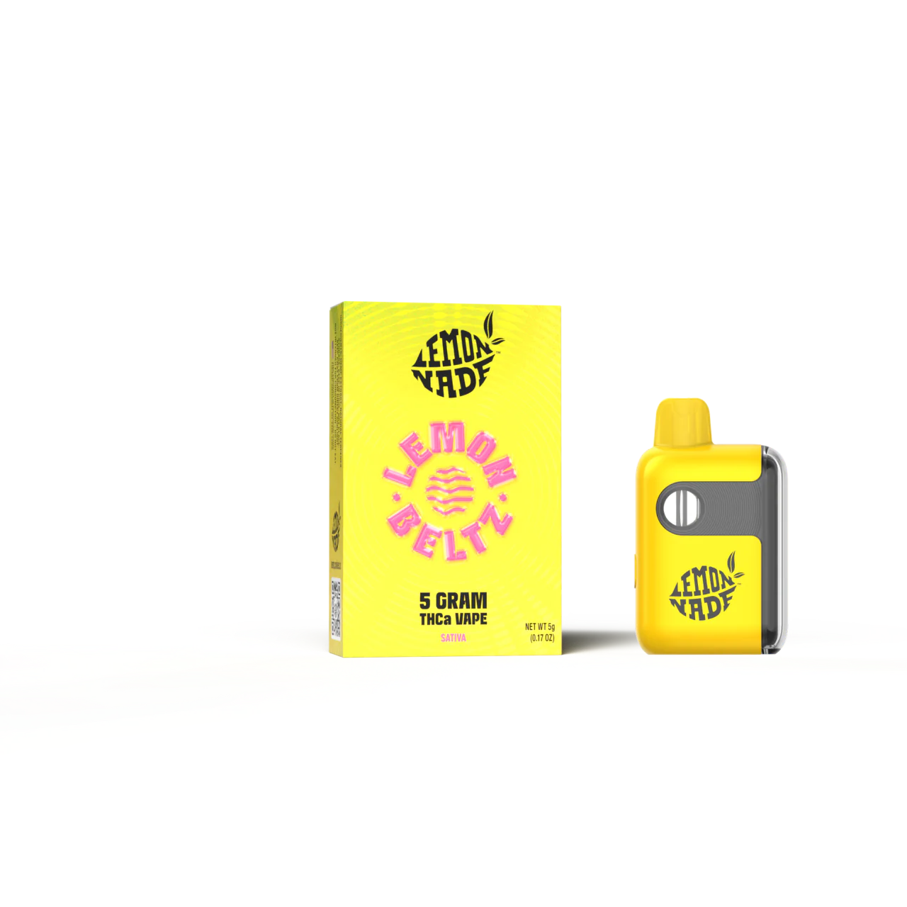 LemonNade - THCA Disposable 5g - Lemon Beltz - 5ct Pop Box