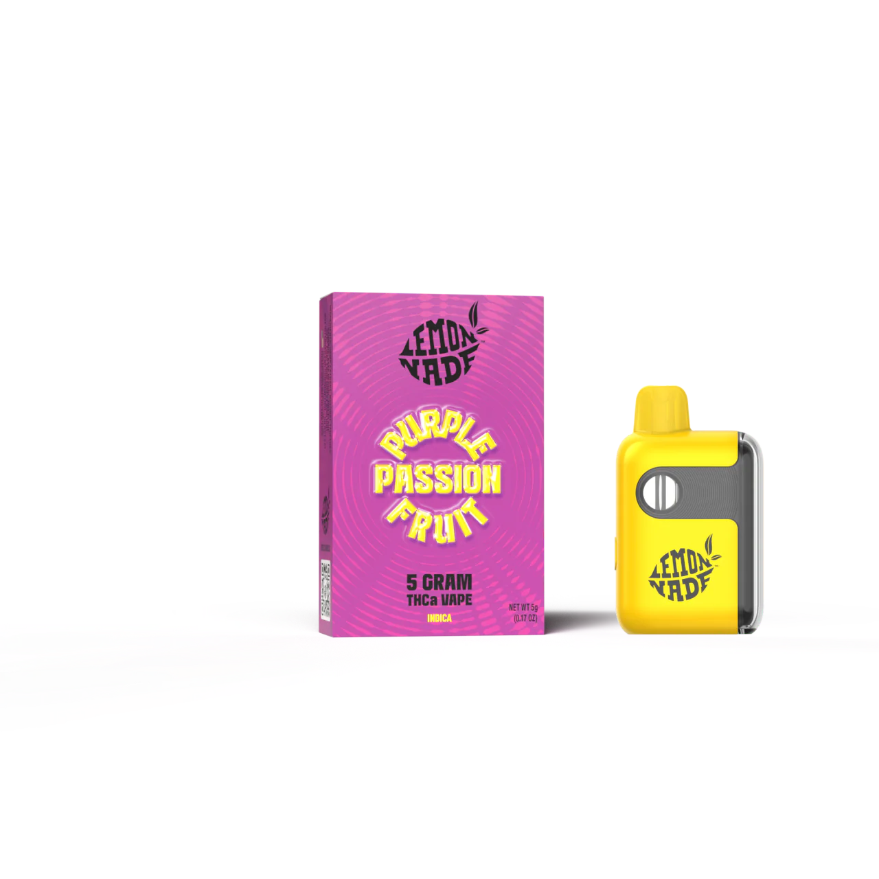 LemonNade - THCA Disposable 5g - Purple Passionfruit - 5ct Pop Box