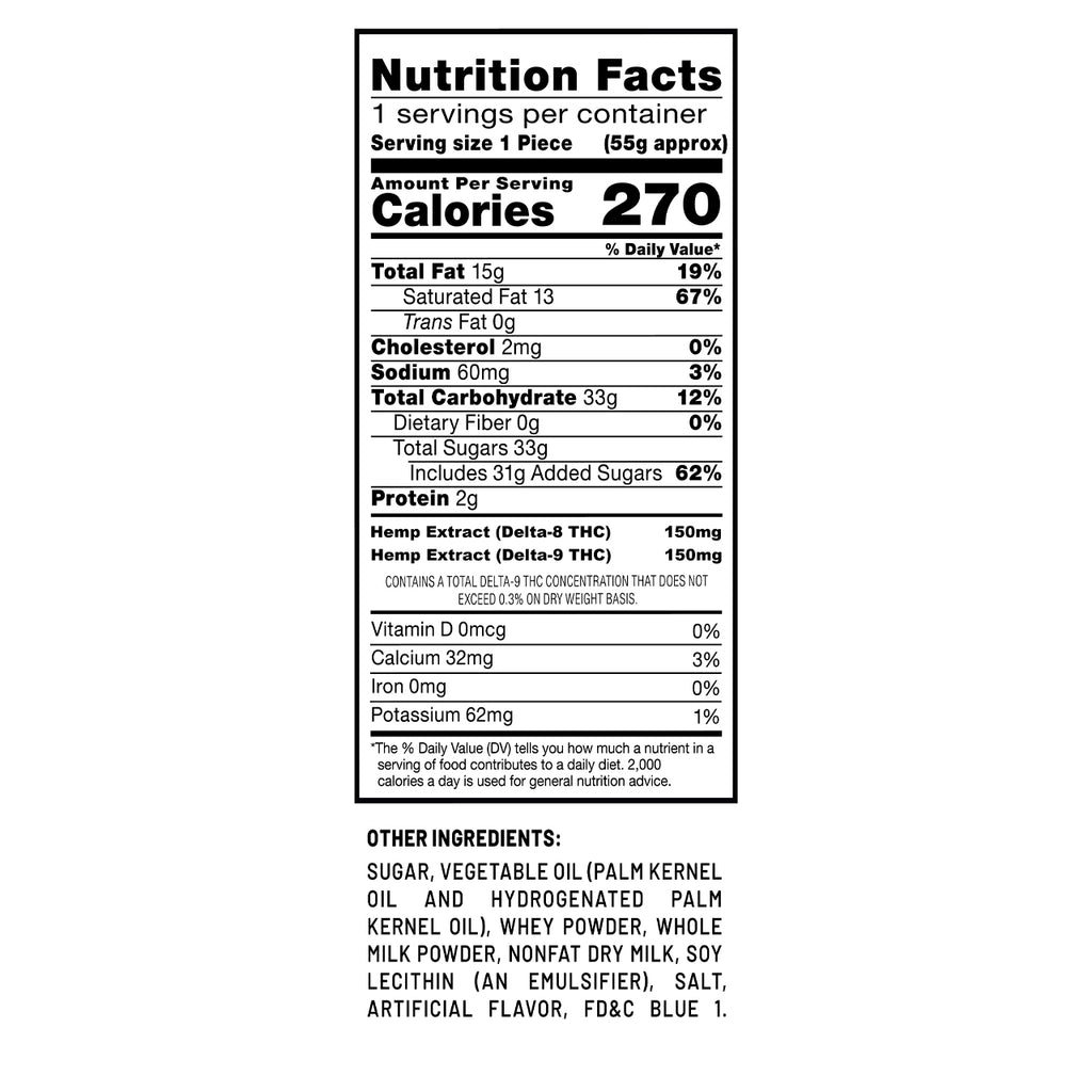 Cookies - Delta 9 Milk Chocolate Bar 150mg - Blue 10ct Pop Box