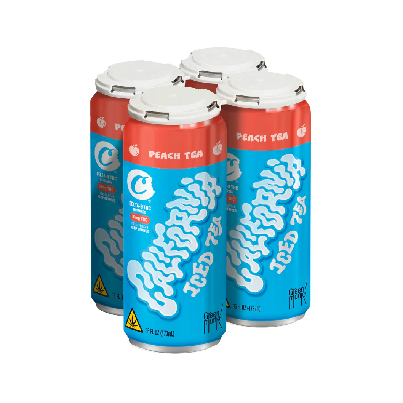 Cookies - Delta 9/THC Seltzer Can 10mg - California Peach Iced Tea - 24 Pack