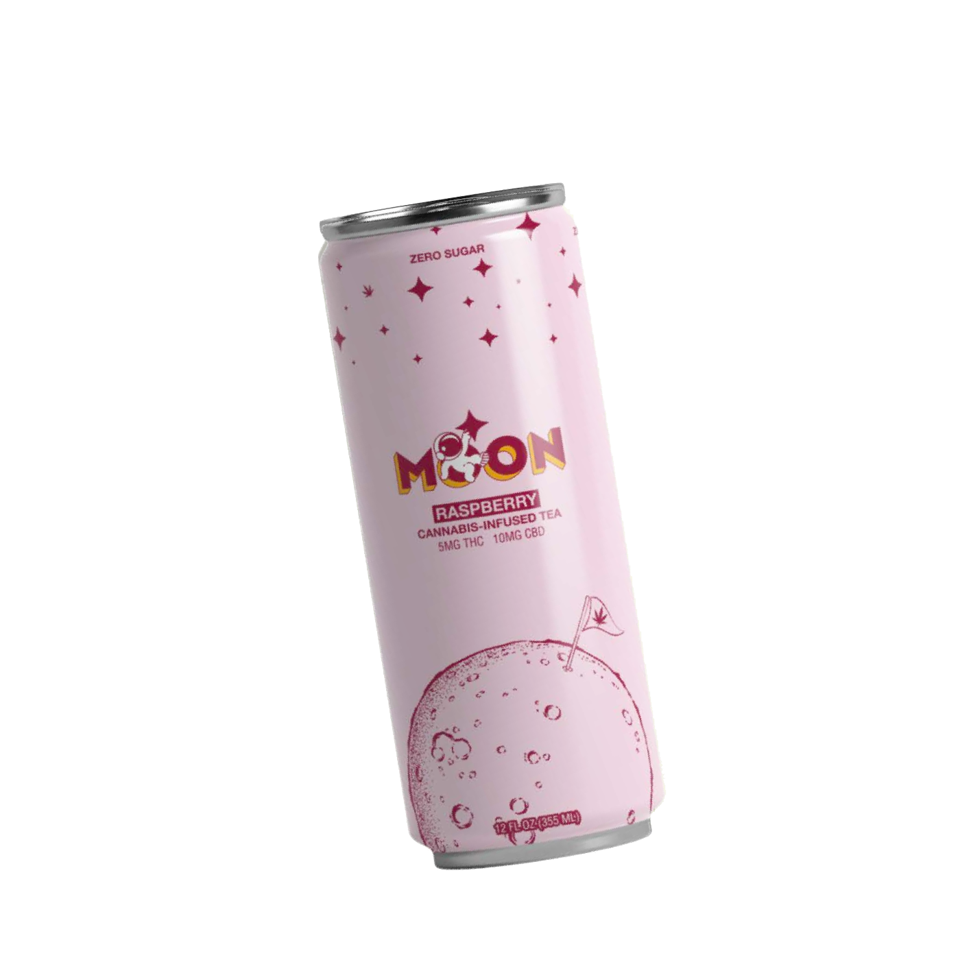 Moon - D9/CBD Infused Beverage 5mg/10mg - Raspberry Tea - 24 Pack